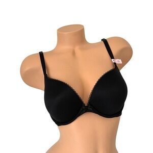 Victoria's Secret 36C Body By Victoria Smooth Push Up Bra Solid Underwire Black